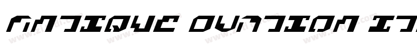 Antique Ovation Ital字体转换